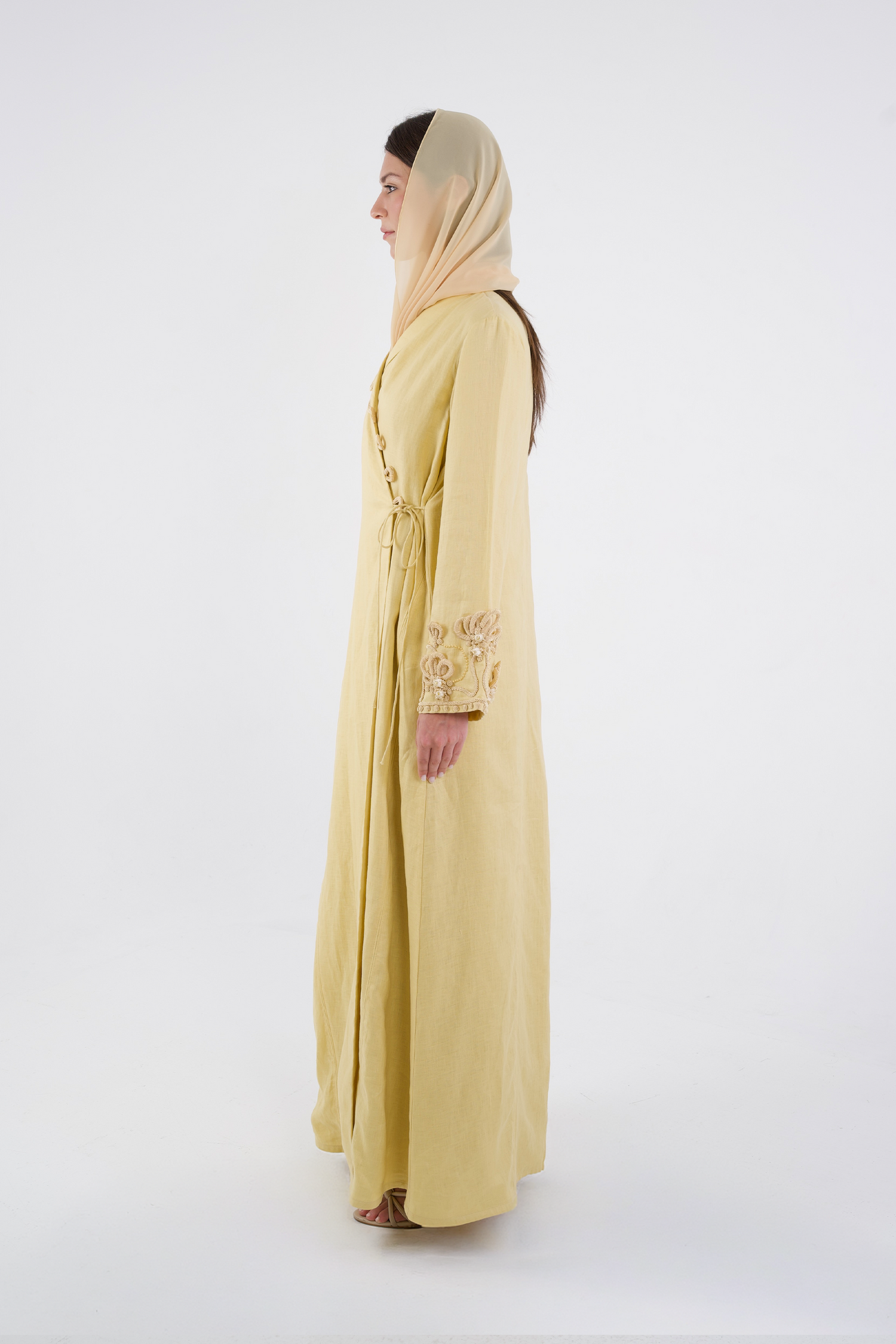 Solenne Linen Abaya