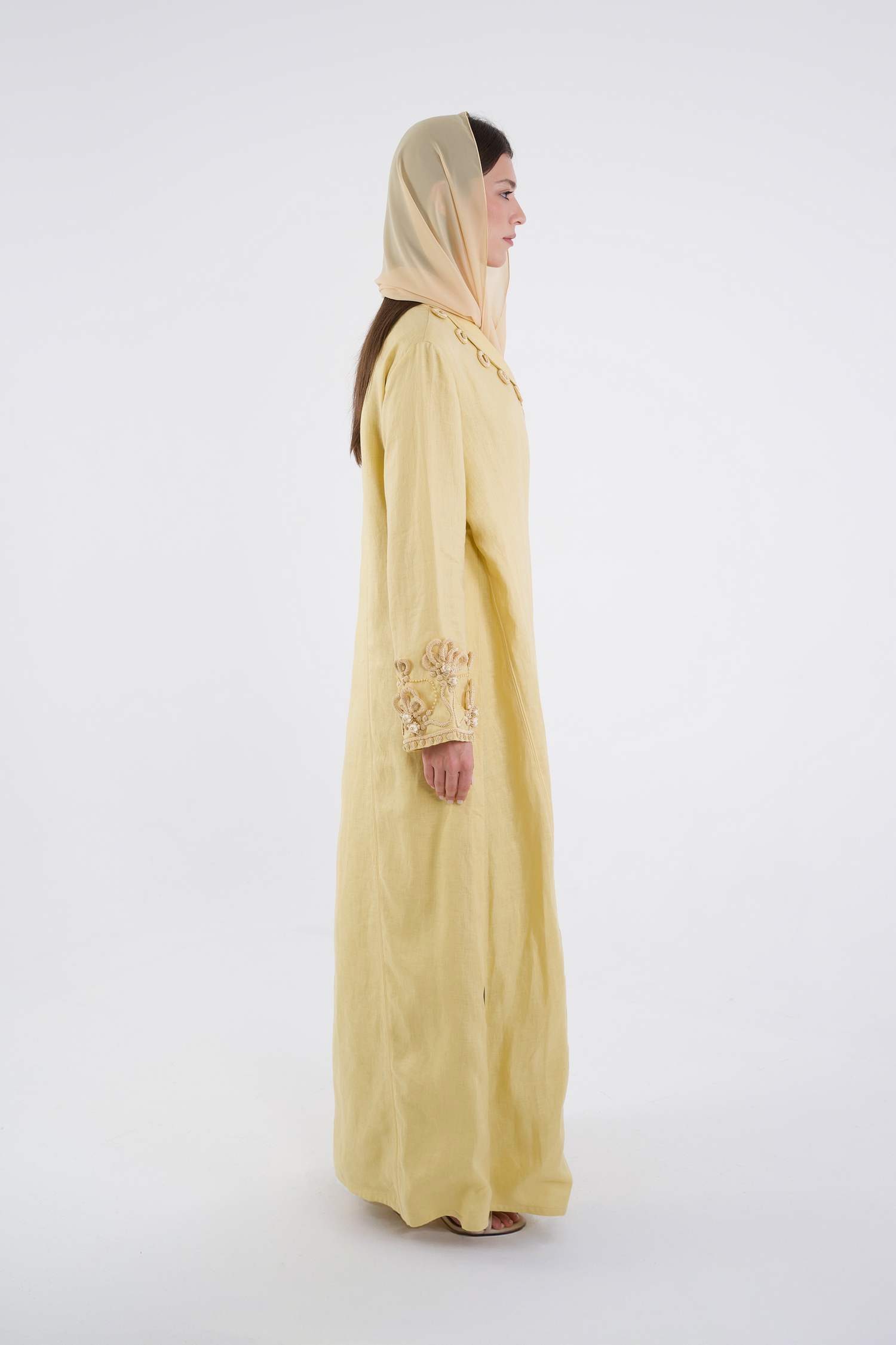 Solenne Linen Abaya